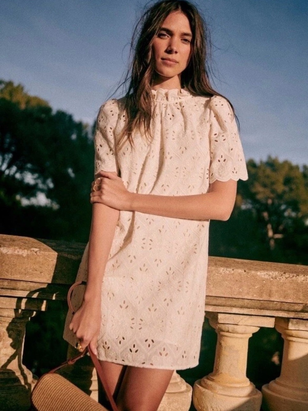 SEZANE LOUISON DRESS ECRU SIZE 36 (please read description)